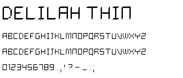 Delilah Thin font